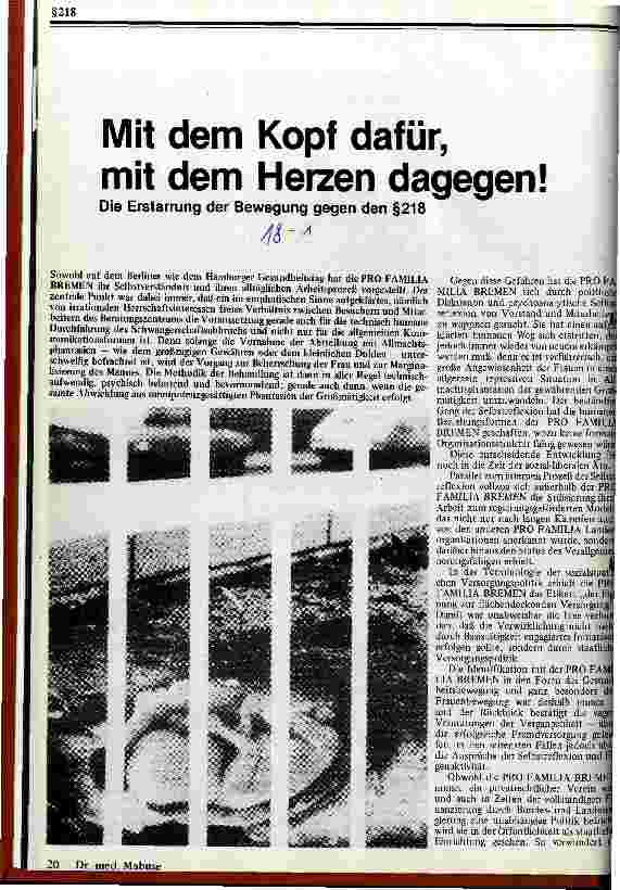 [doc_12242] Mit dem Kopf dafür, mit dem Herz dagegen!