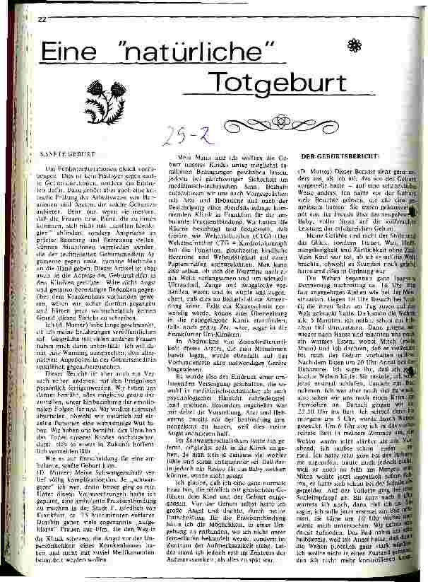 [doc_8918] Eine natürliche Totgeburt