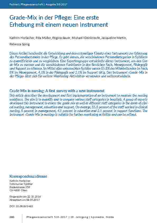 [doc_201604] Grade-Mix in der Pflege: Eine erste Erhebung mit einem neuen Instrument